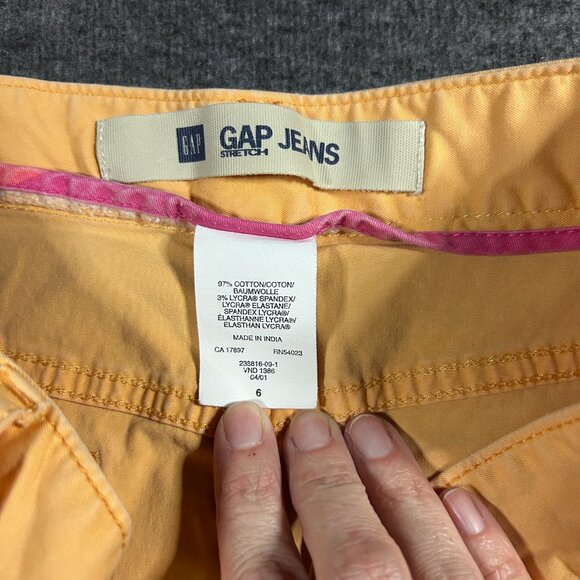 Vintage GAP Jeans Orange Cream Denim Mini Skirt – Size 6 - Picture 11 of 15